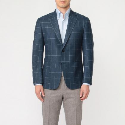 Brooklyn Loro Piana Windowpane 1199428: Navy Brooklyn Loro Piana Windowpane 1199428: Navy
