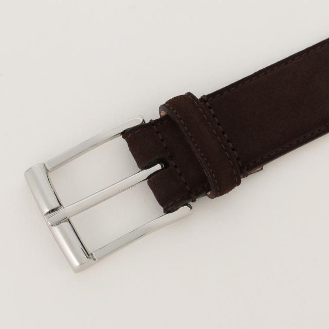 Crockett & Jones Belt: Dark Brown Suede Crockett & Jones Belt: Dark Brown Suede