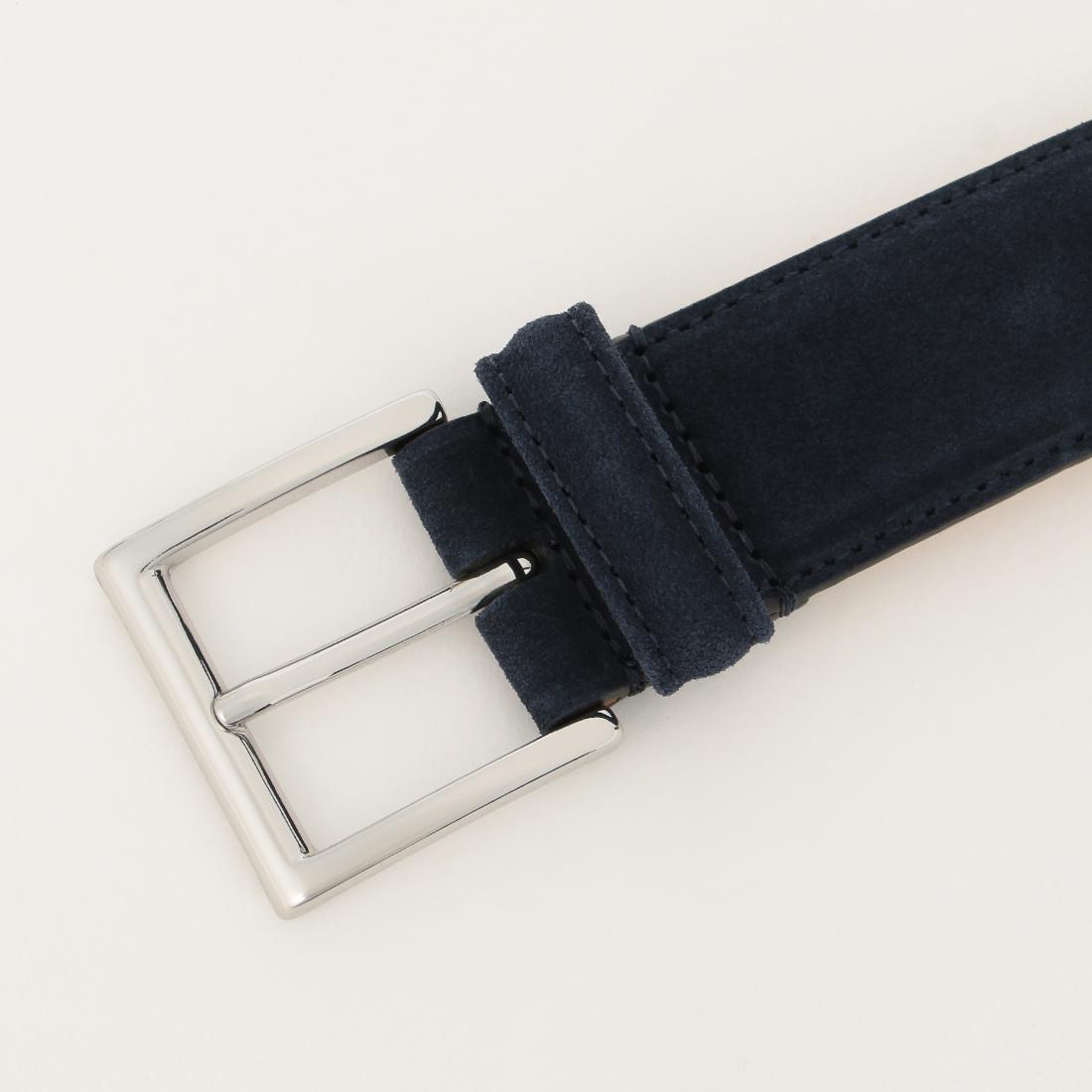 Crockett & Jones Belt: Navy Suede Crockett & Jones Belt: Navy Suede