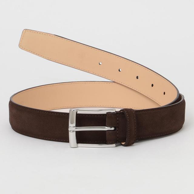 Crockett & Jones Belt: Dark Brown Suede Crockett & Jones Belt: Dark Brown Suede