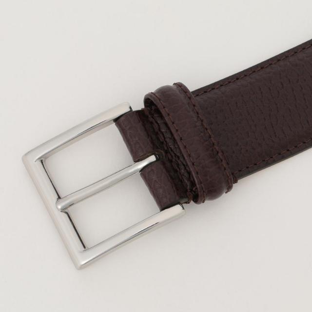 Crockett & Jones Belt: Dark Brown Scotch Grain Crockett & Jones Belt: Dark Brown Scotch Grain