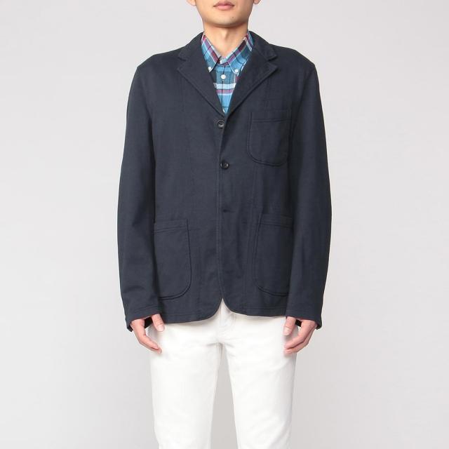 Engineered Garments Knit Jacket - French Terry FQ095: Dark Navy Engineered Garments Knit Jacket - French Terry FQ095: Dark Navy